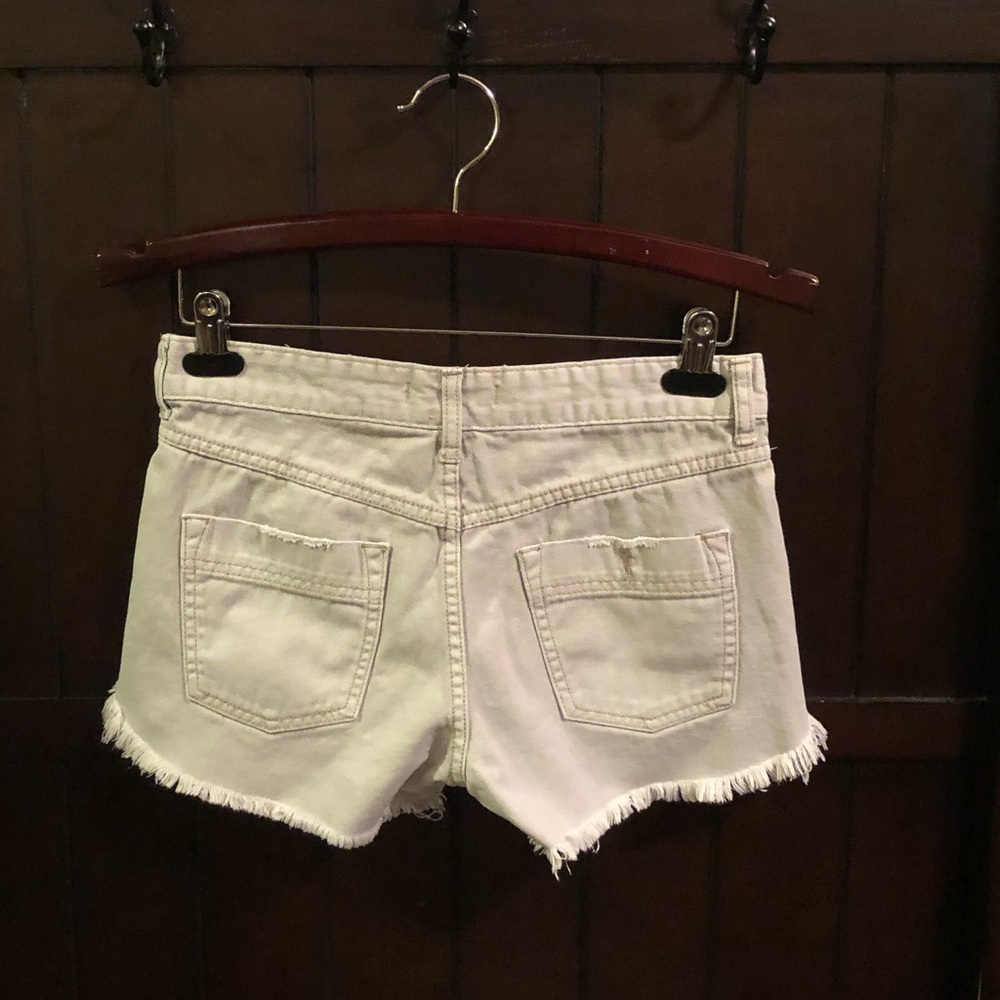 Free People Denim Raw Hem Short Size 25